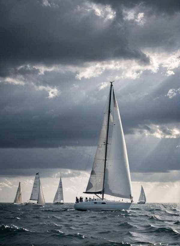 long office hallway tunnel view with gall doors on the sides